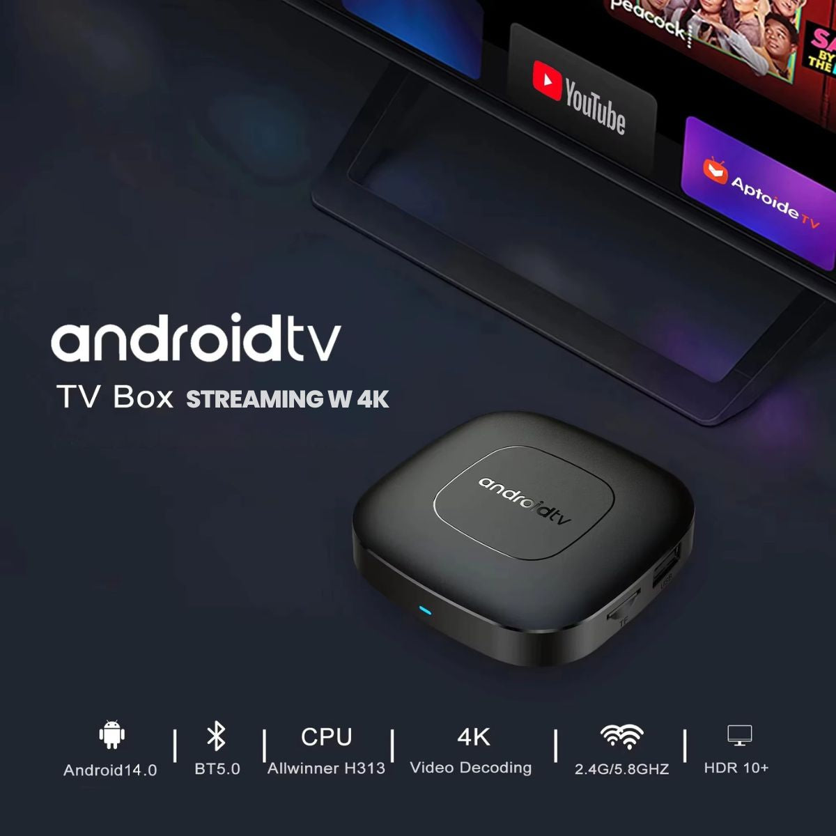 StreamCore V2 - Android TV Box 4K | Android 14.0 | Dual WiFi | BT 5.0